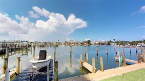 Guests can enjoy stunning views of the marina from the comfort of their accommodations.