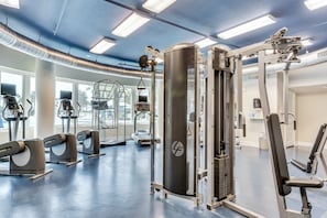 Stay fit and active in our well-equipped gym featuring treadmills, elliptical trainers, and weight machines.