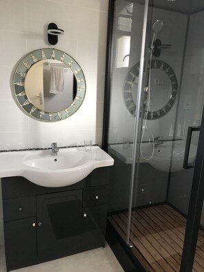 Shower, hair dryer