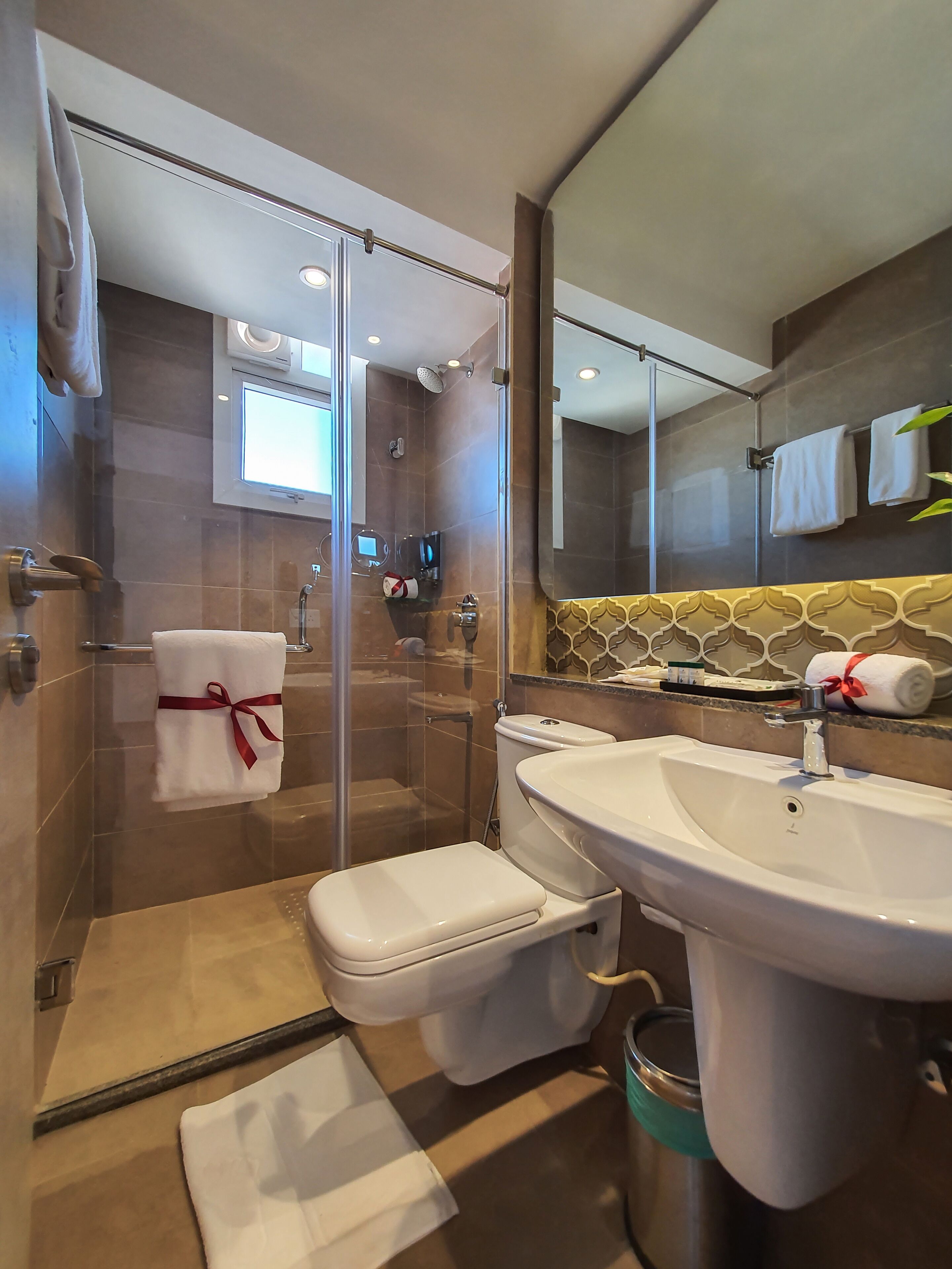 avora 02 bed room studio | bathroom | shower, designer toiletries, hair dryer, bathrobes