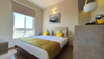 Egyptian cotton sheets, premium bedding, memory foam beds, minibar