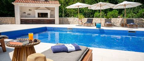 Villa (Two-Bedroom Villa with Pool) | Pool | Outdoor pool, pool umbrellas, sun loungers