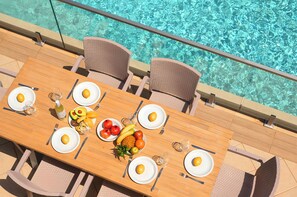 Outdoor dining - Sunlight Villa Heated Pool Stunning Views (Georgioupoli)