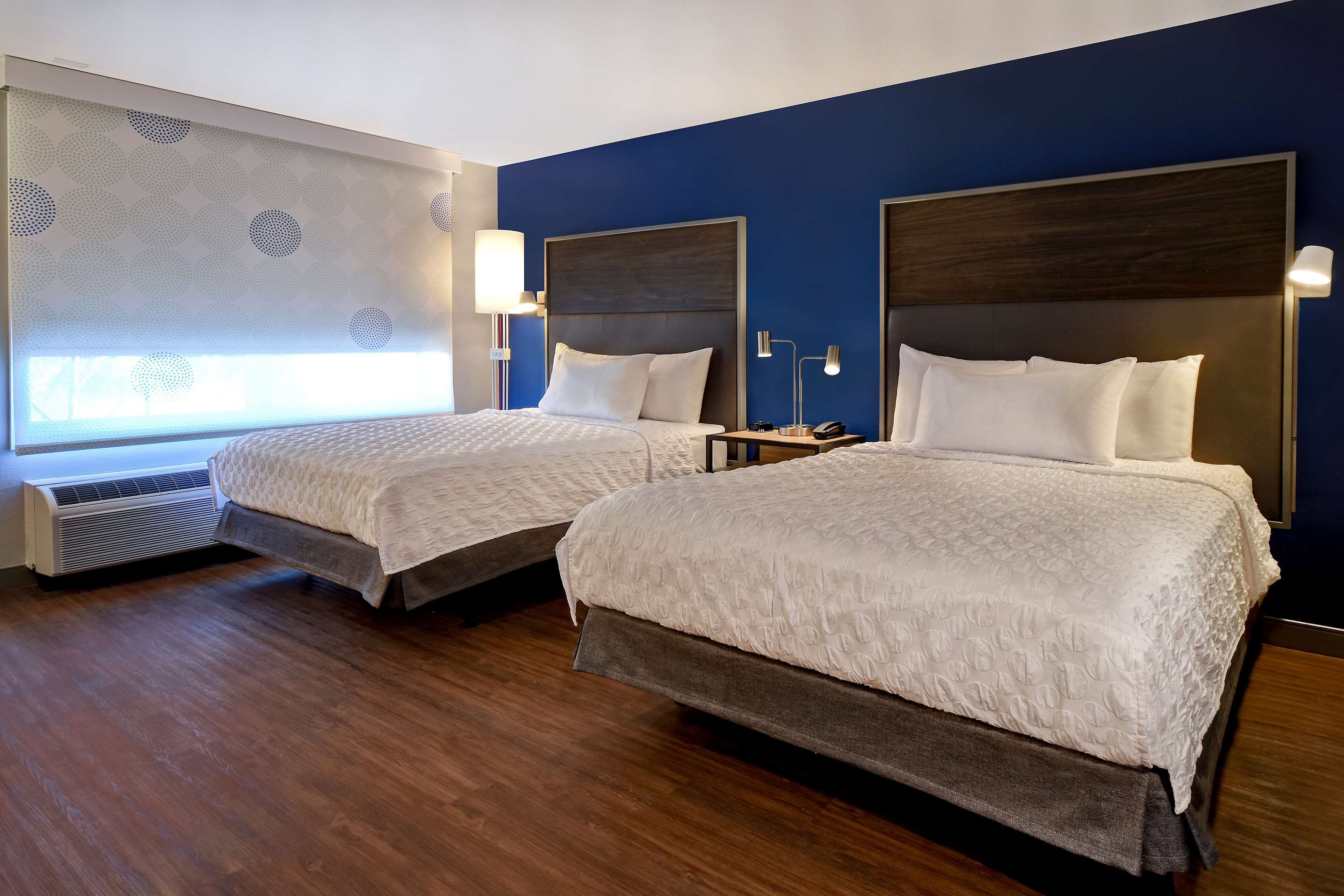 room, 2 queen beds, accessible, bathtub | in-room safe, desk, laptop workspace, blackout curtains