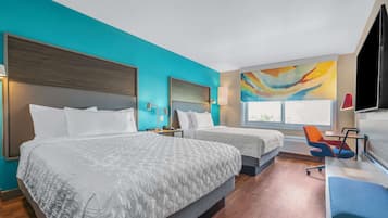 Chambre, 2 grands lits | Wi-Fi gratuit, draps fournis