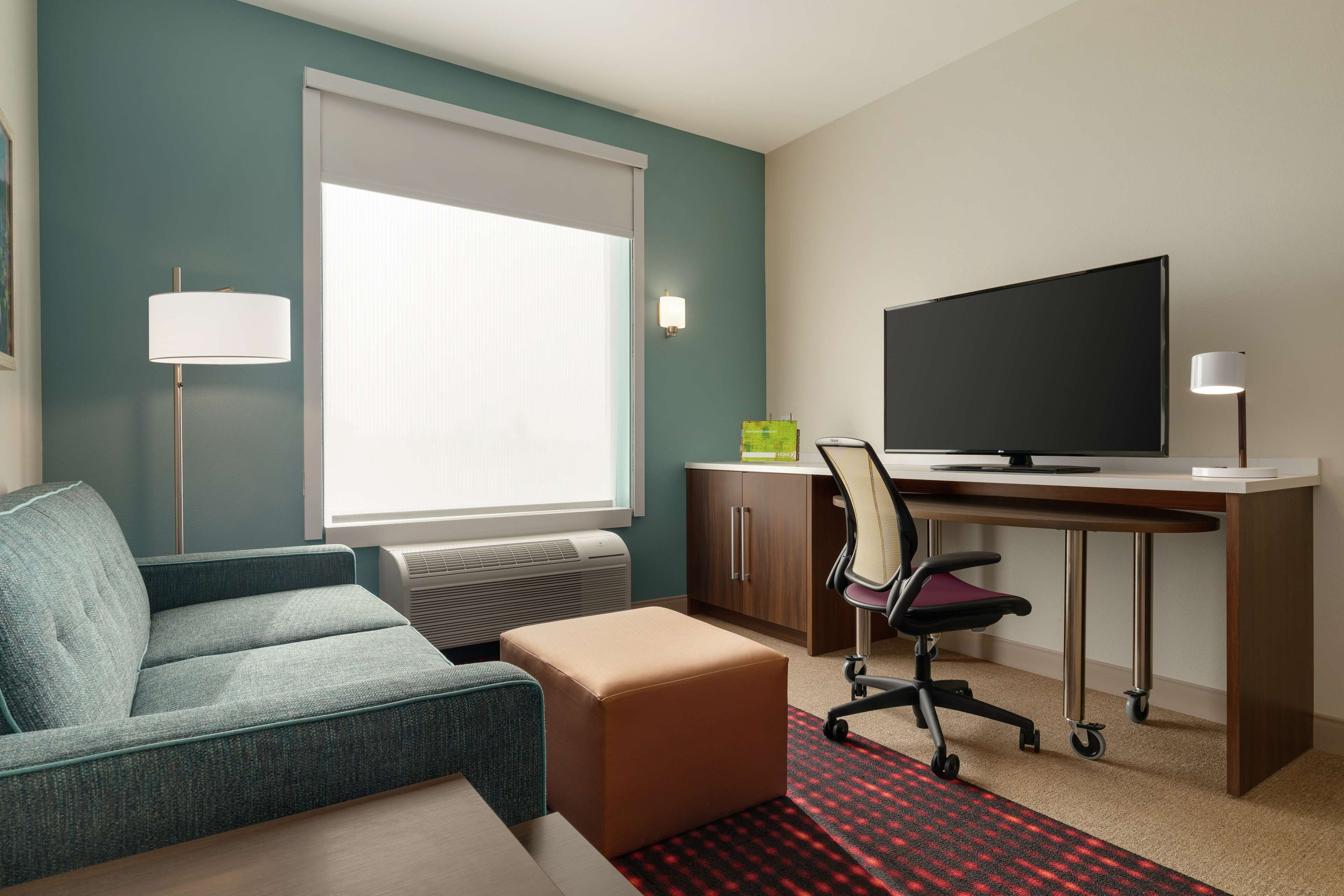 1 bedroom, desk, blackout curtains, iron/ironing board