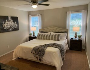 4 bedrooms, iron/ironing board, travel cot, WiFi