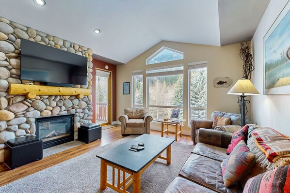 TV, fireplace, DVD player