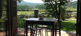 The fountain country house surrounded by nature