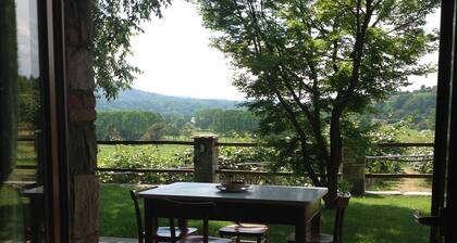 The fountain country house surrounded by nature
