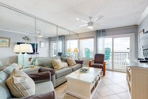 TV, DVD player, video library