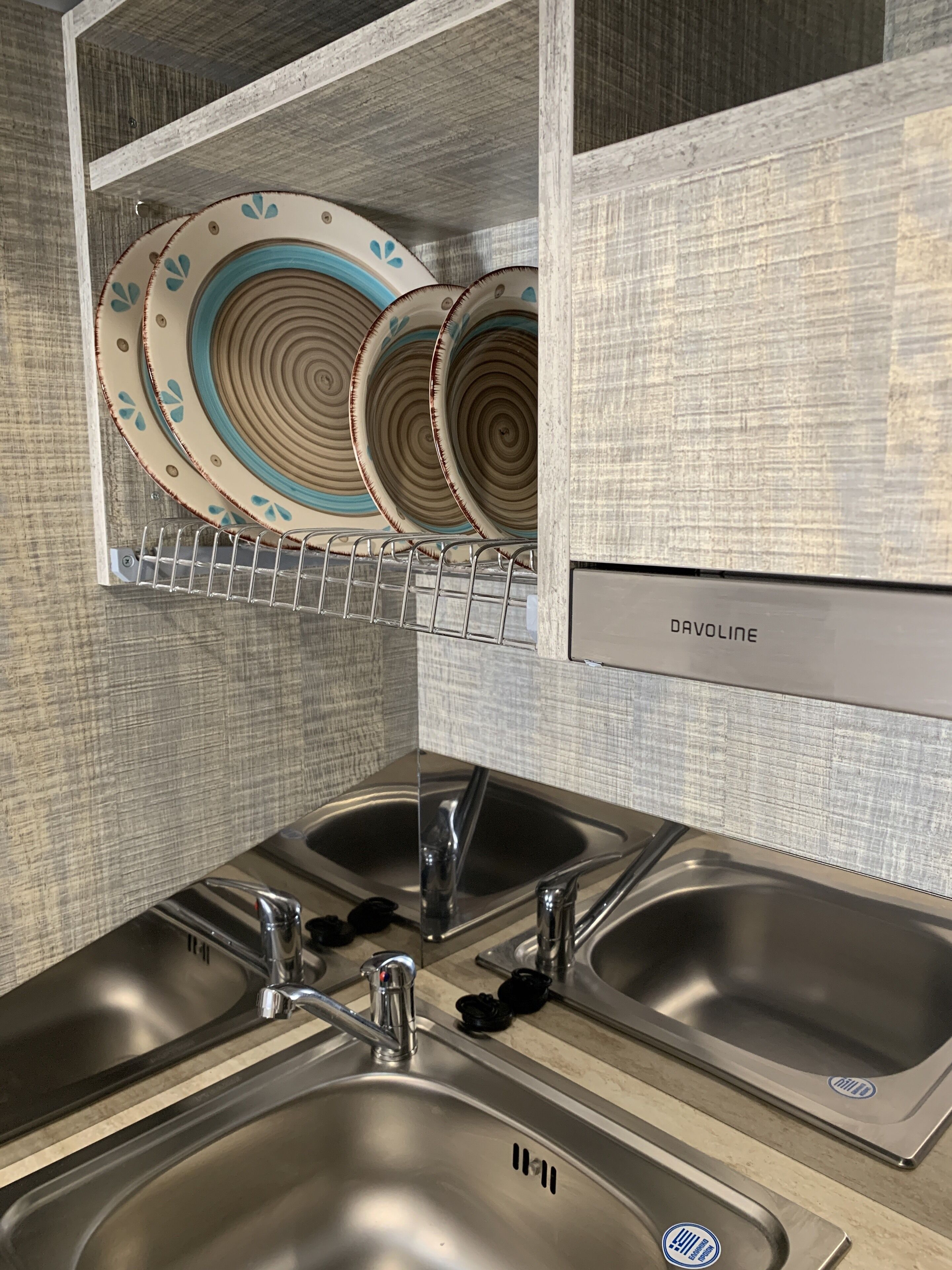 Fridge, stovetop, electric kettle, high chair