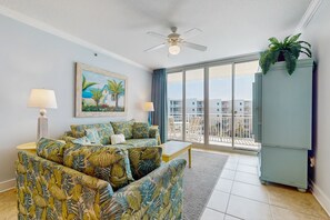 TV, DVD player, video library