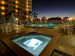 Outdoor pool, a heated pool