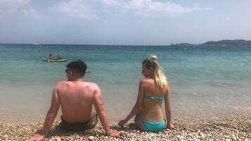 Vlak bij het strand, strandlakens