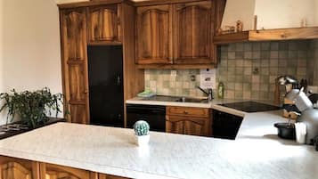 Fridge, oven, dishwasher, coffee/tea maker