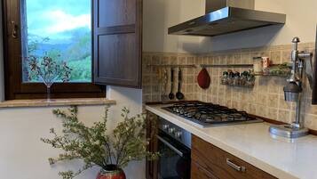 Køleskab, mikrobølgeovn, ovn, kogeplade