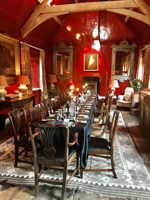 Dining - Large gentrified farmhouse nr trendy Bruton, 8 bedrooms, wild swimming, sauna.  (Wincanton)