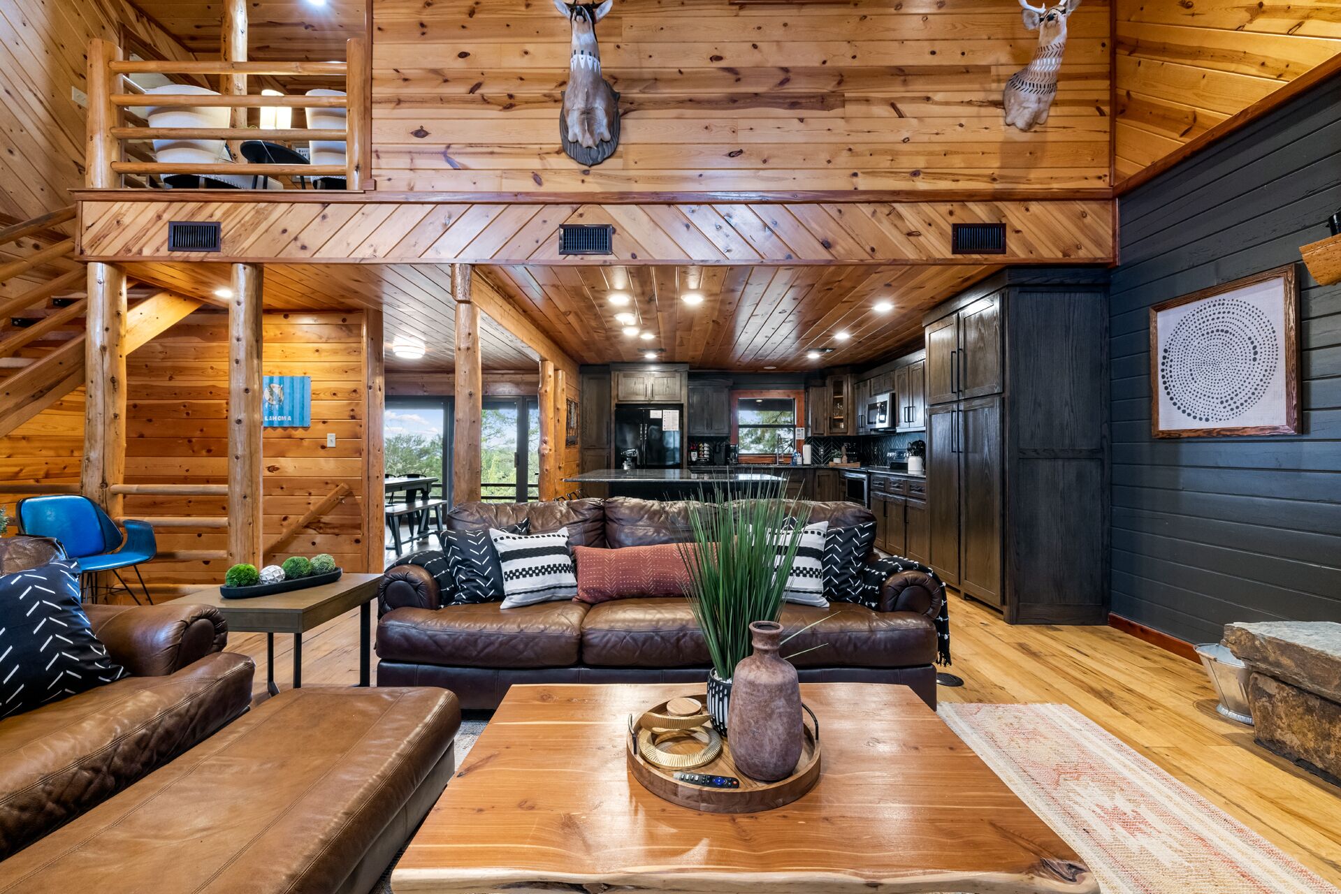 Smart TV, fireplace, video games, ping pong