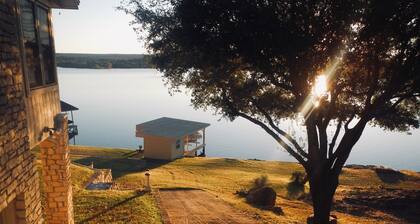 Lake Front property on Inks Lake with beautiful lake views /dock/swimming area.