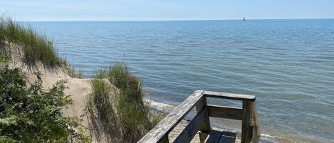Beach nearby, sun-loungers