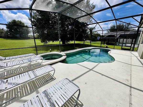 A heated pool