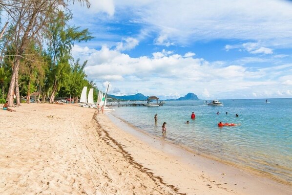 Beach nearby, white sand