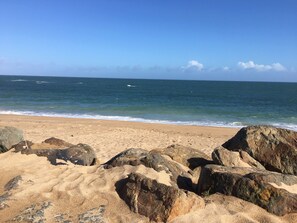 Beach nearby, sun-loungers