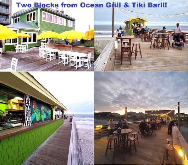 Enjoy waterfront dining with a view of the ocean from our outdoor seating area.