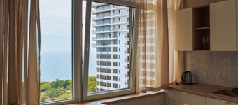 New Renovated beige apartment with sea view