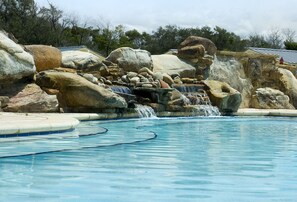 Outdoor pool, a heated pool