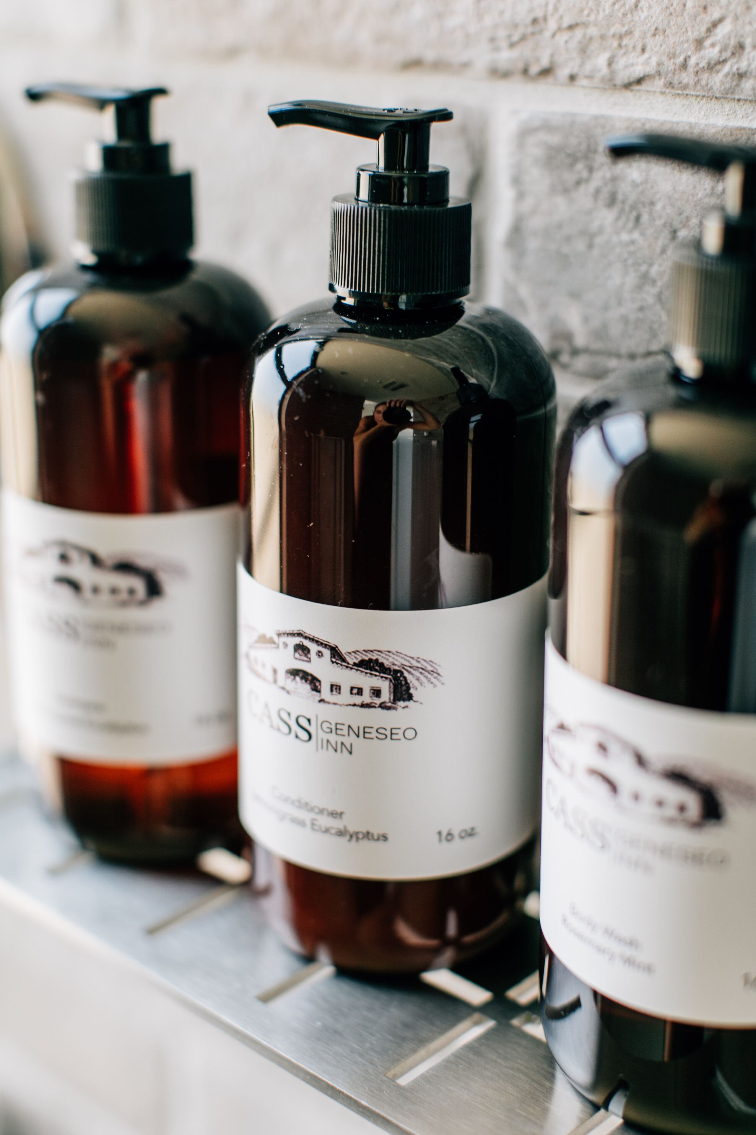 country roads | bathroom | shower, rainfall showerhead, designer toiletries, hair dryer