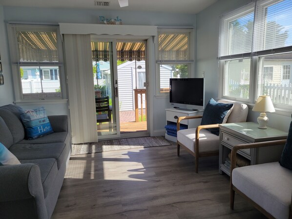 Smart TV, DVD player, books