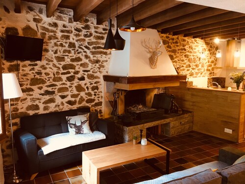 85m2 stone mountain house with garden