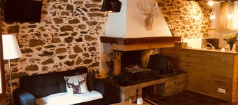 85m2 stone mountain house with garden