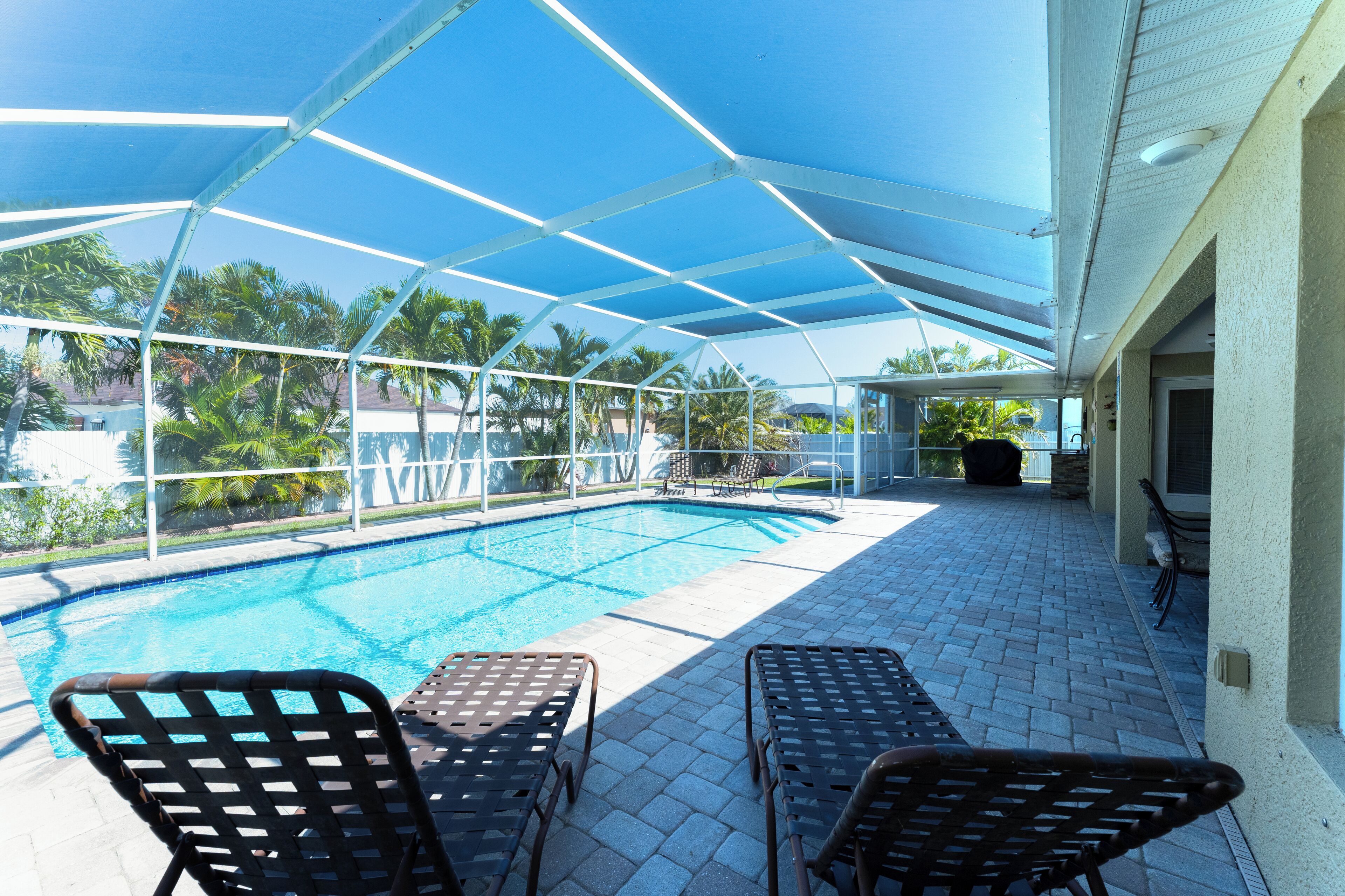 Piscine extérieure, piscine chauffée