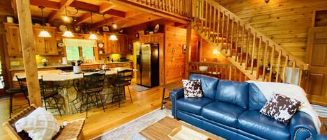 Télévision, cheminée, table de tennis de table