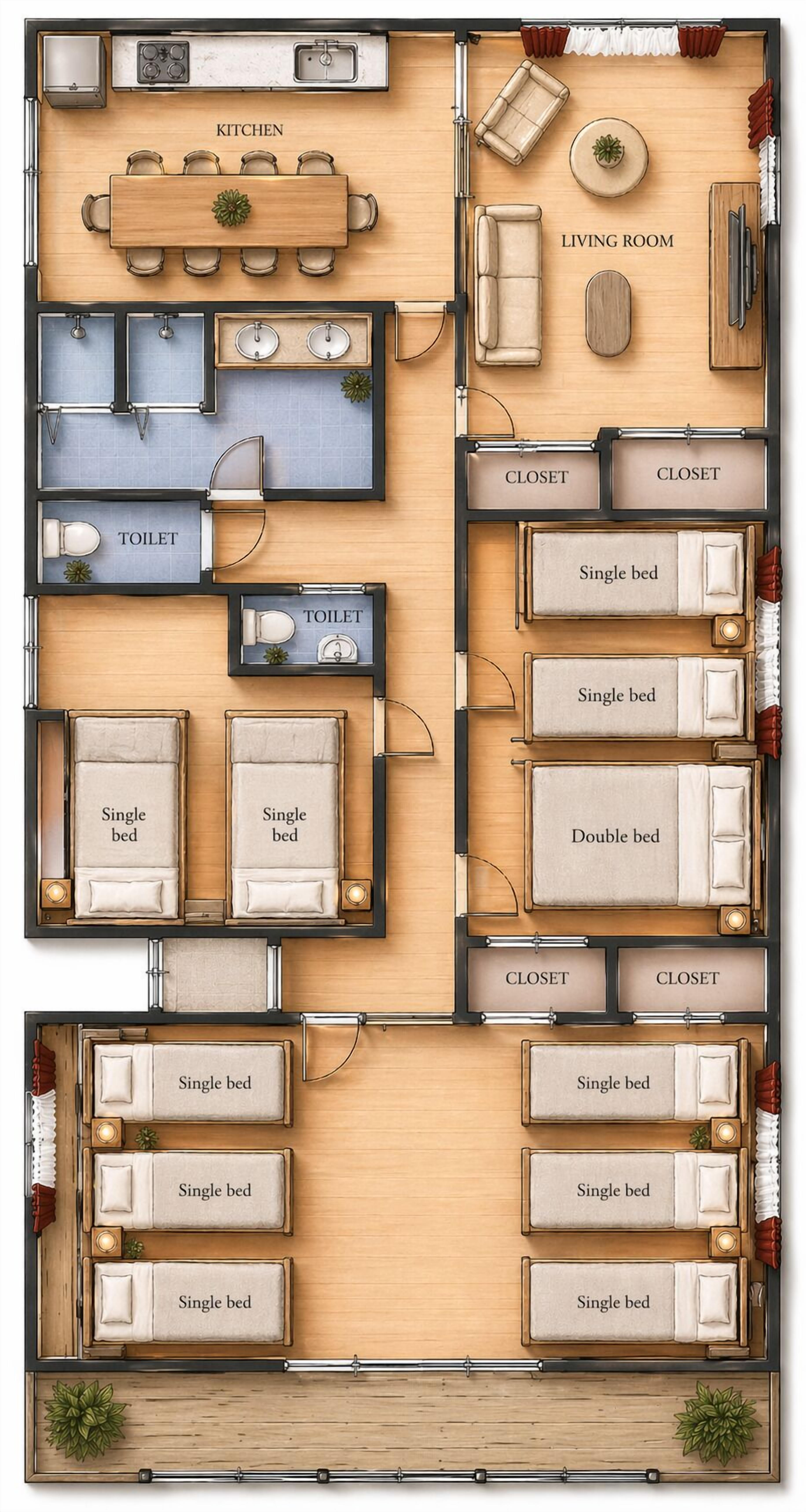 OSAKA USJ | 3 bedrooms, free WiFi, bed sheets