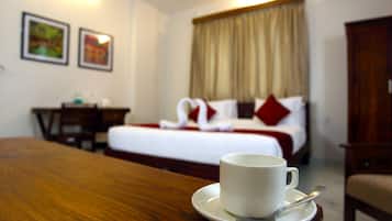 In-room safe, desk, laptop workspace, iron/ironing board