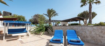 Villa Sol with 3 bedrooms  Nudist village, Charco del Palo, Lanzarote, with sea view.