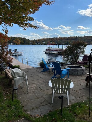 Terrace/patio - Enjoy the Magic of the Catskills in your Private Lakefront Home (White Lake)