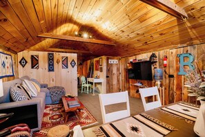 Smart TV, fireplace, video games, offices