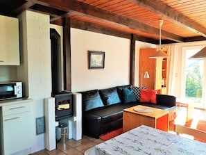 TV, DVD player, stereo