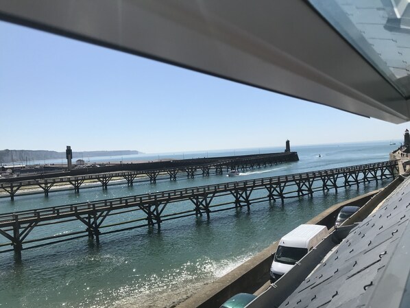 View from property - Newly renovated fisherman's house facing the entrance to the port (Fécamp)