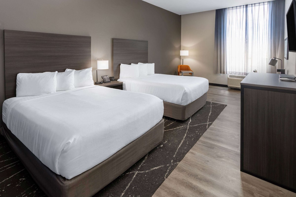Room, 2 Queen Beds, Accessible, Non Smoking (Mobility) | Egyptian cotton sheets, premium bedding, pillowtop beds, desk