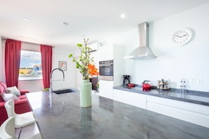 Fridge, oven, stovetop, dishwasher