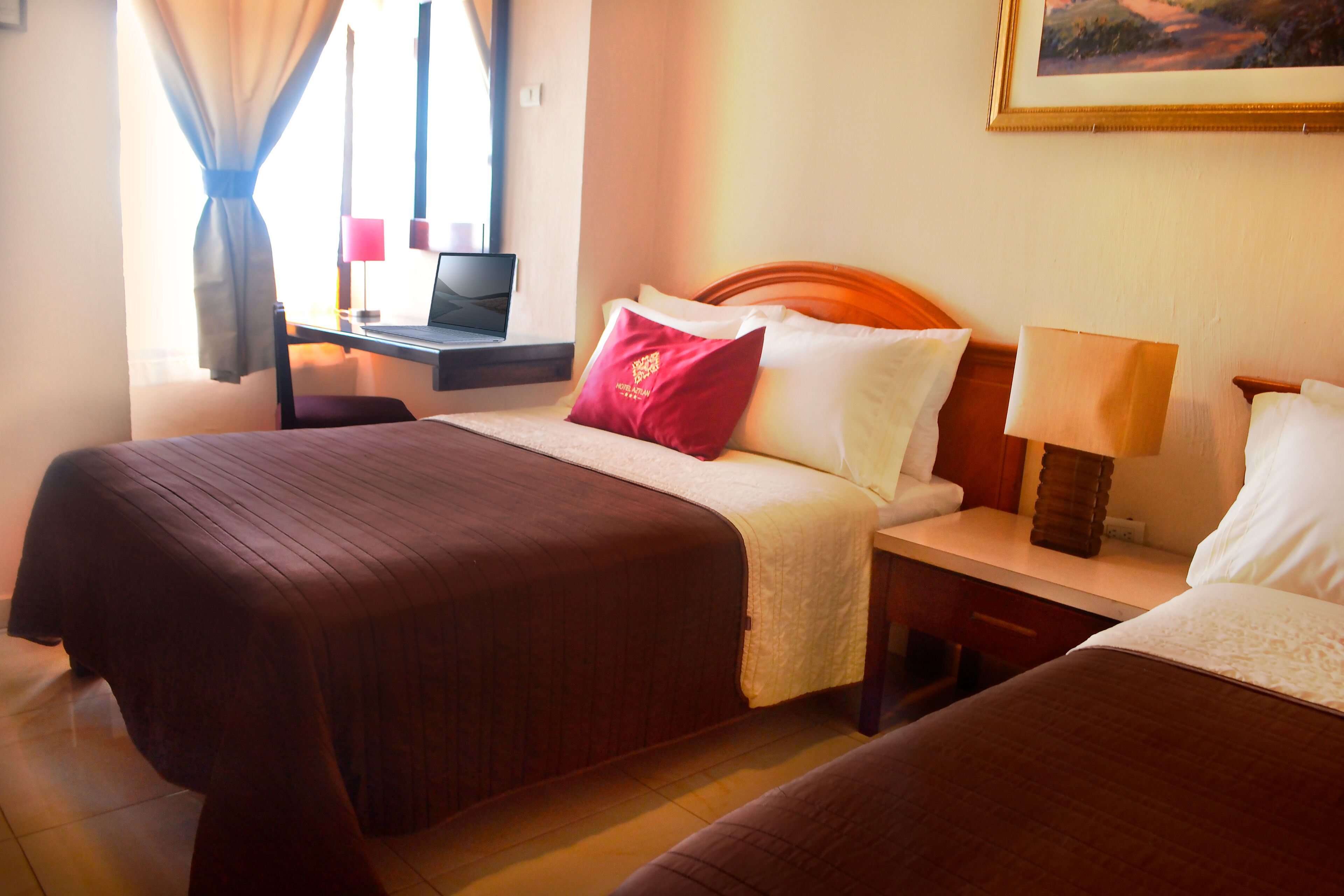 Quadruple Room, 2 Double Beds | Down comforters, laptop workspace, iron/ironing board, free WiFi