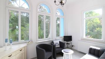 テレビ、書庫、ステレオ