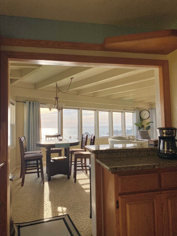 Dining - Ocean Front Home with private beach access.   (Crescent City)