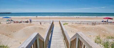 Vlak bij het strand